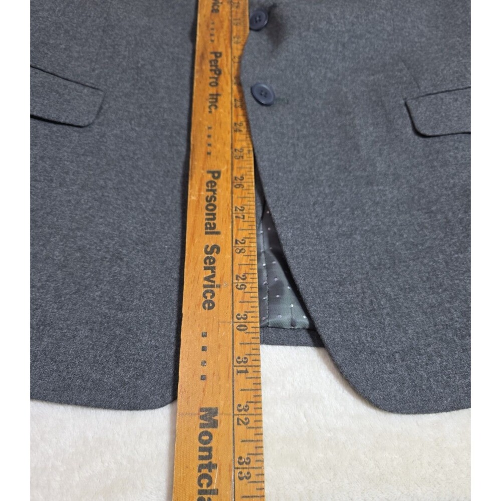Collection By Michael Strahan 2 Button Suit Jacket 44R Grey Wool Fully Lined - Picture 11 of 13